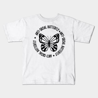 Anti social butterfly Kids T-Shirt
